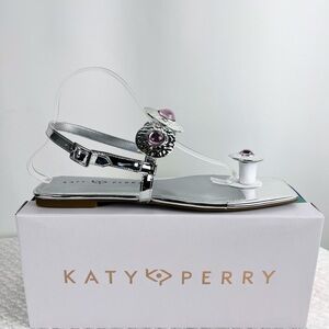 Katy Perry Silver CAMIE STONE SANDAL | 11M | NEW!